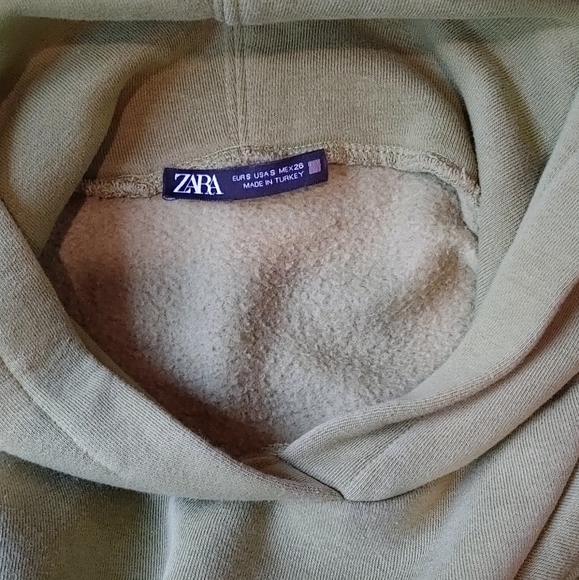 Zara green hooded cropped sweater - Picture 4 of 5